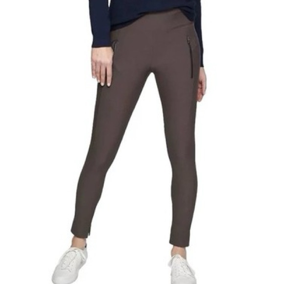 ATHLETA Stellar Tight with Zippered Ankle & Pockets Leggings, Dark Brown - Picture 8 of 8